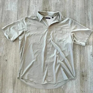 Mens Roundtree & Yorke Beige Outdoor Button Up Shirt - 2XT